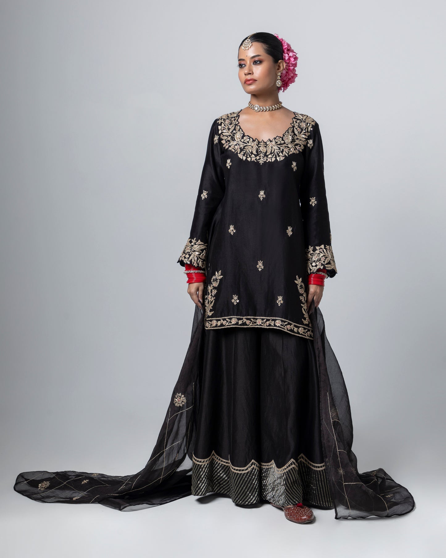 Ridwaan Embroidered Sharara