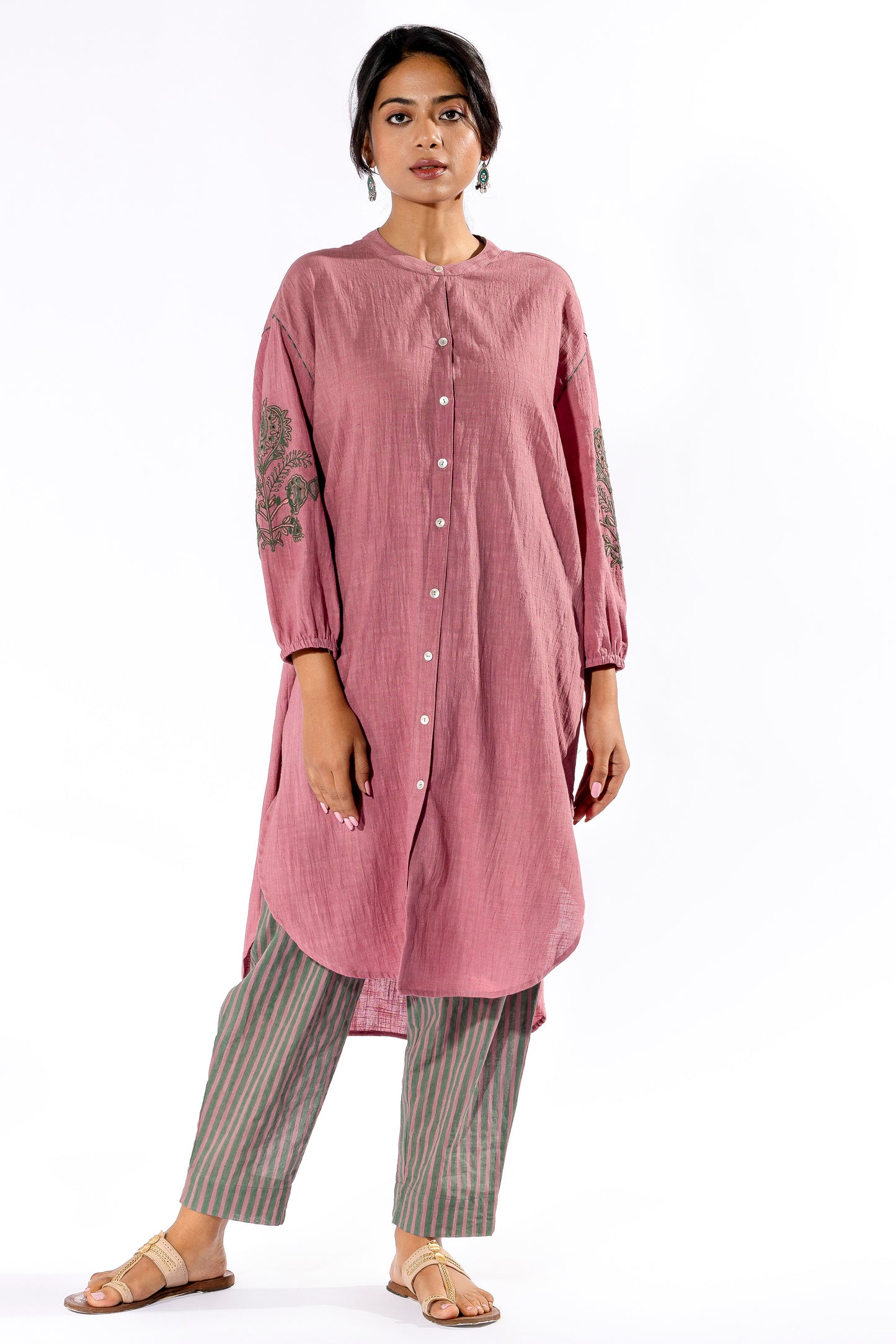 Beetroot embroidered Tunic - Ready to Ship