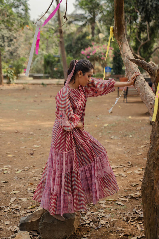 Thistle Block Printed Dress