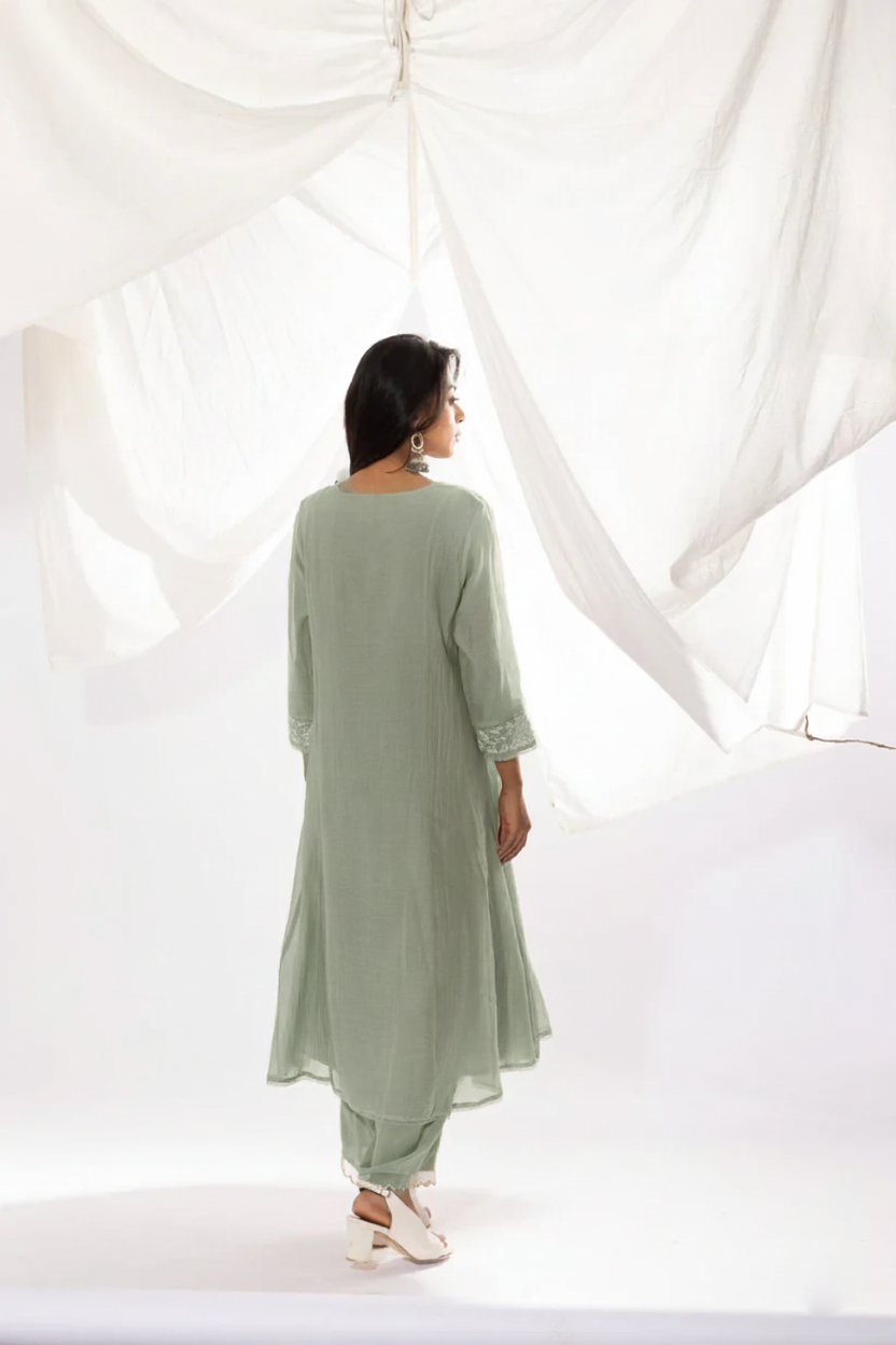 Light Aqua Chikankari Set