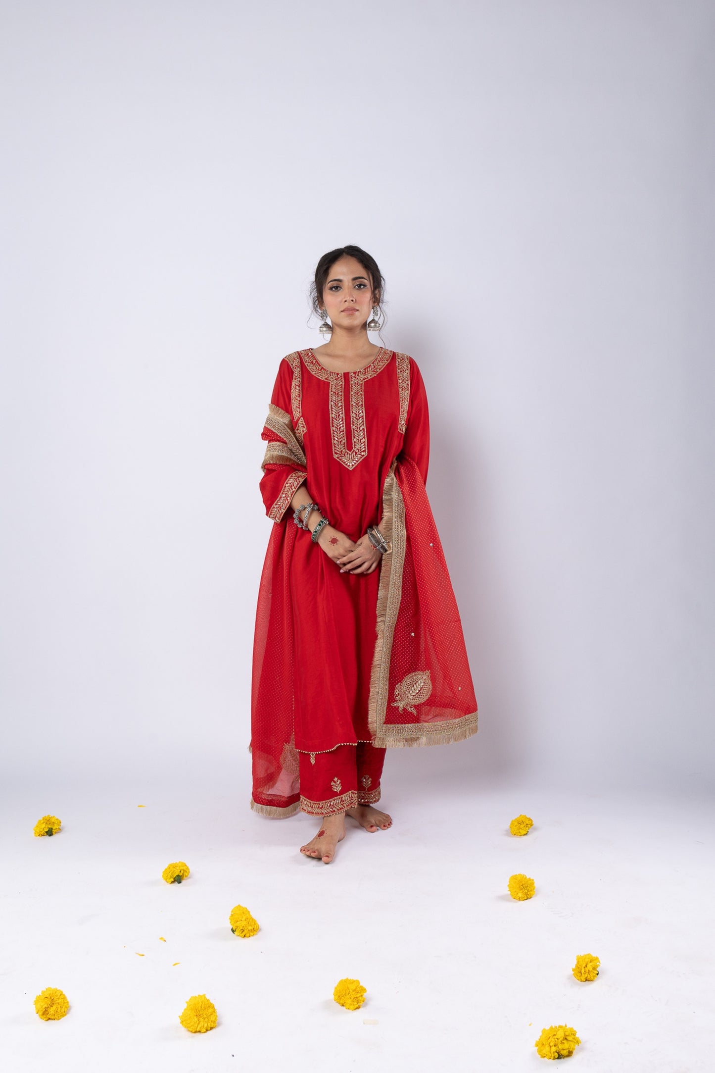 Lal Quila Embroidered Kurta