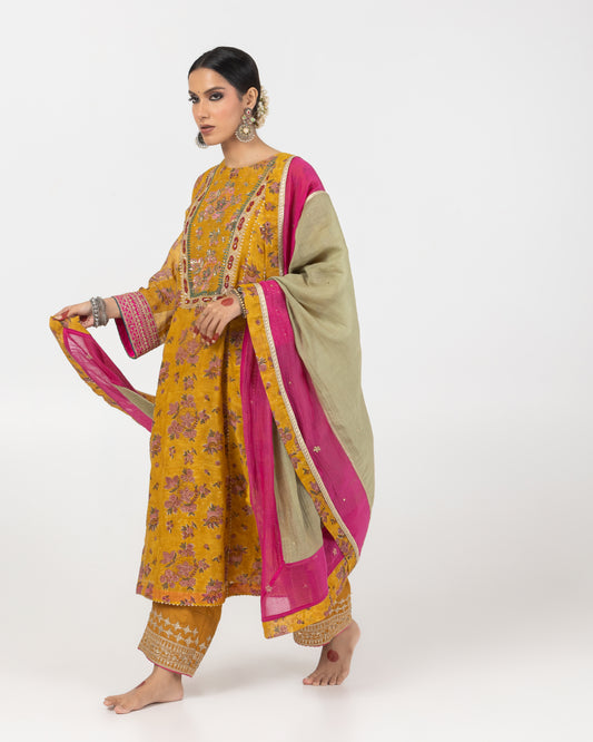 Falak Hand Block Printed Kurta Set