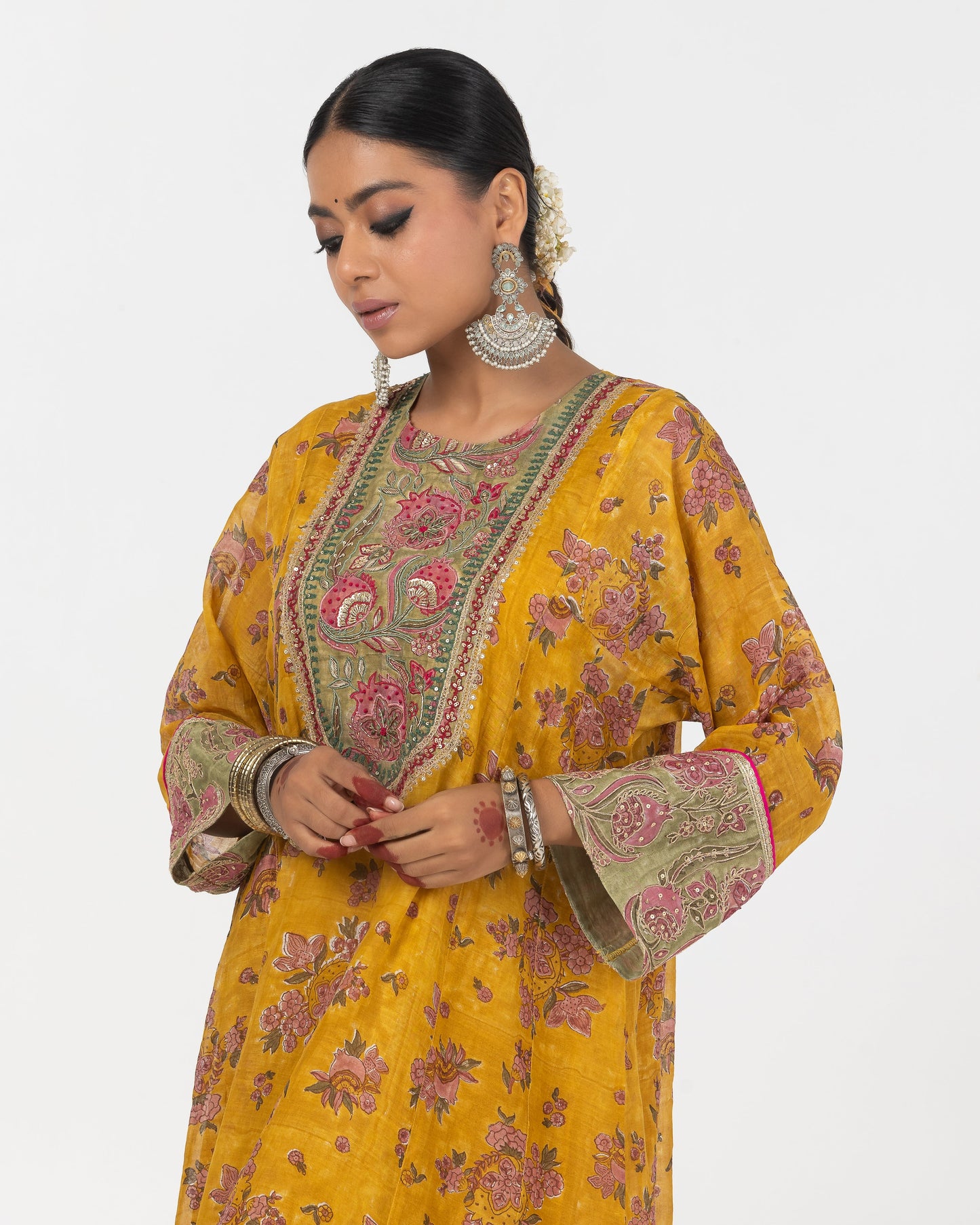 Shaadmaani Hand Block Printed Kurta