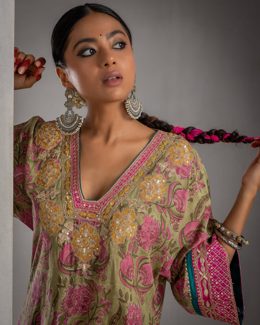 Naira Hand Block Printed Kurta Set