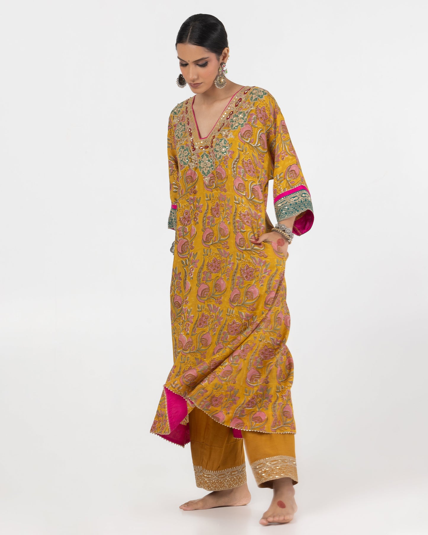 Ruhab Hand Block Printed Kurta