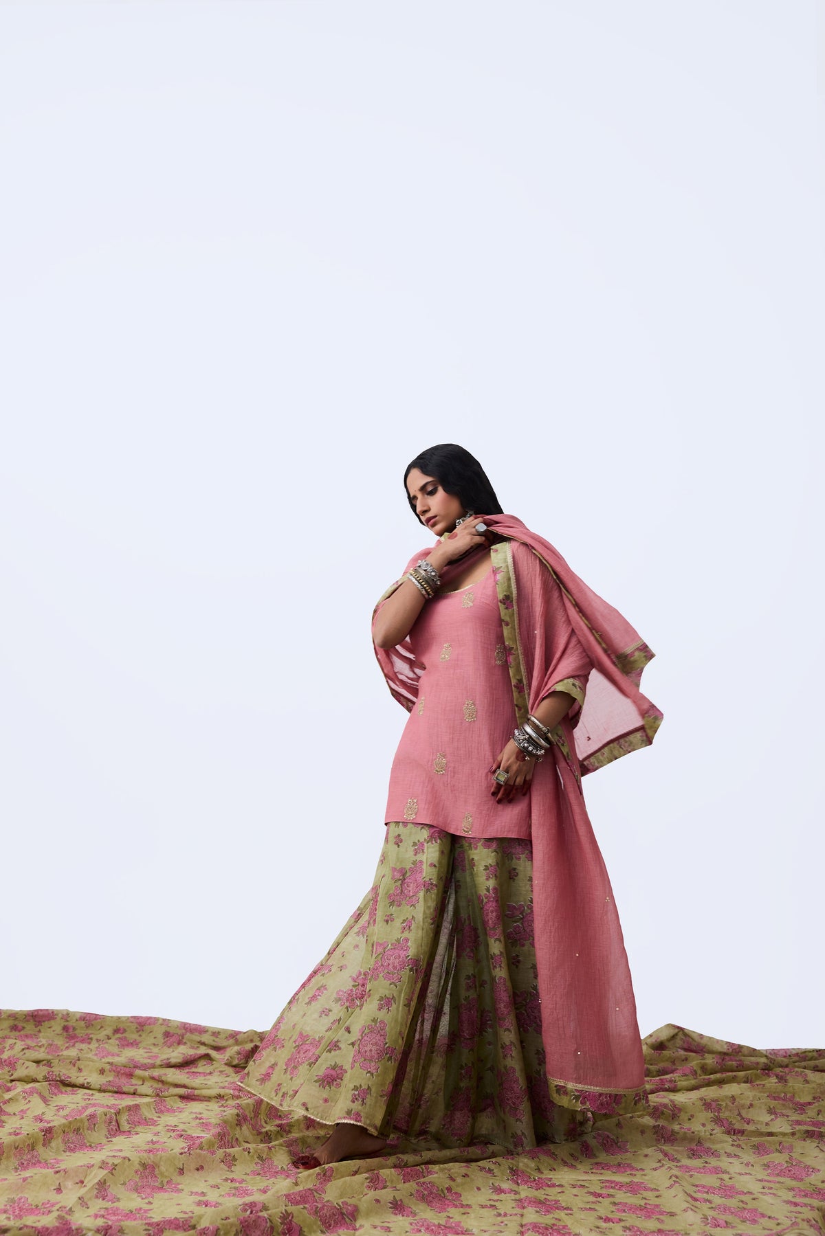 Bhoomi Embroidered Kurta Set (Ready to Ship) - Set Of 2