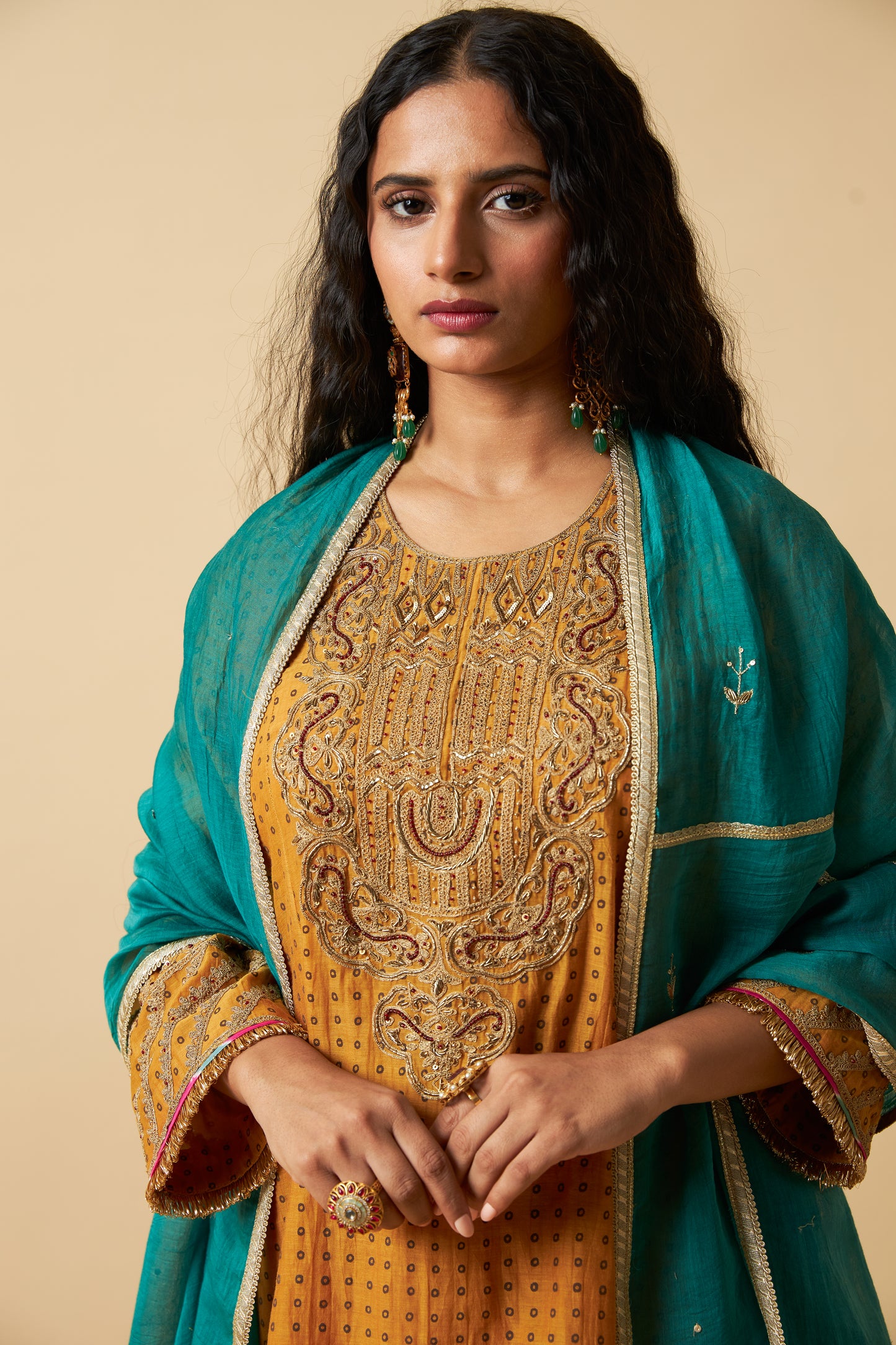 Basanti Bahaar Embroidered Dupatta