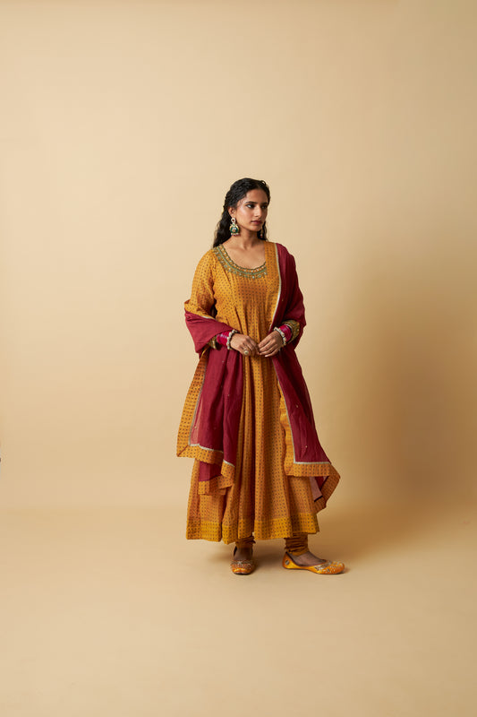Madhubala Embroidered Kurta Set- Set of 3