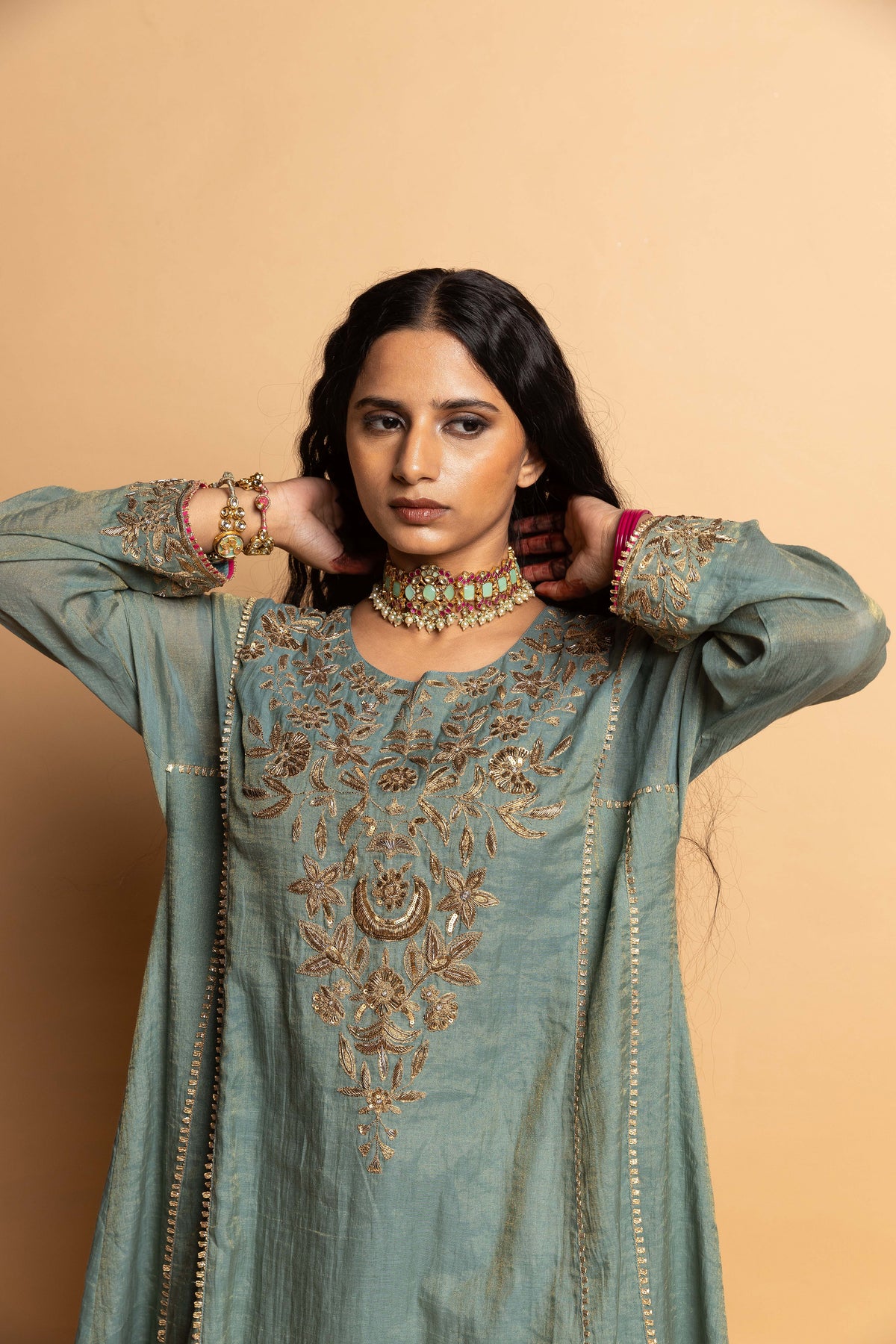 Ruh Embroidered Kurta Set (Ready to Ship) - Set Of 3