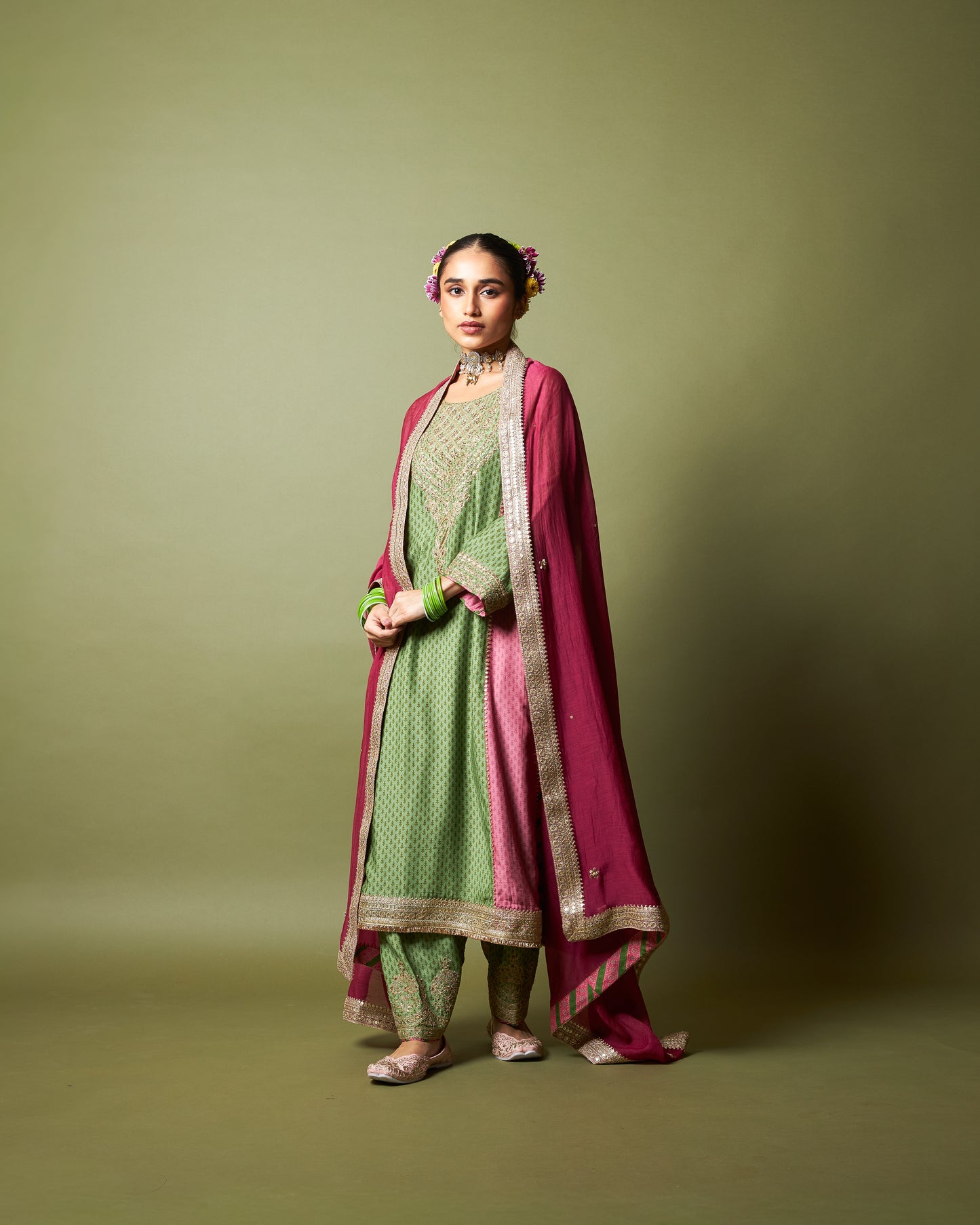 Zewara embroidered dupatta