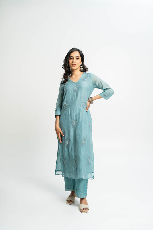 Virginia Chikankari Set