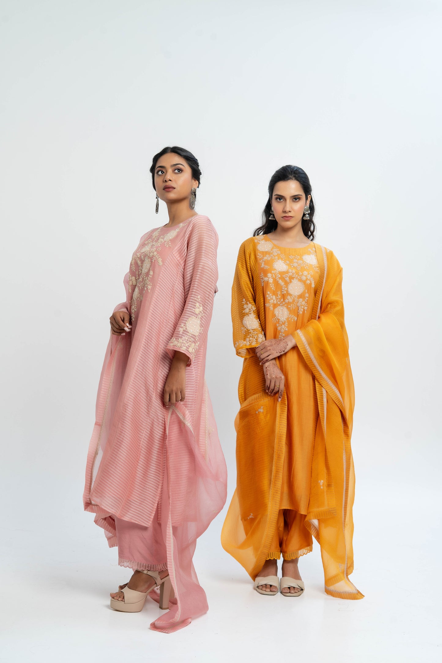 Hibiscus Pink Embroidered Dupatta