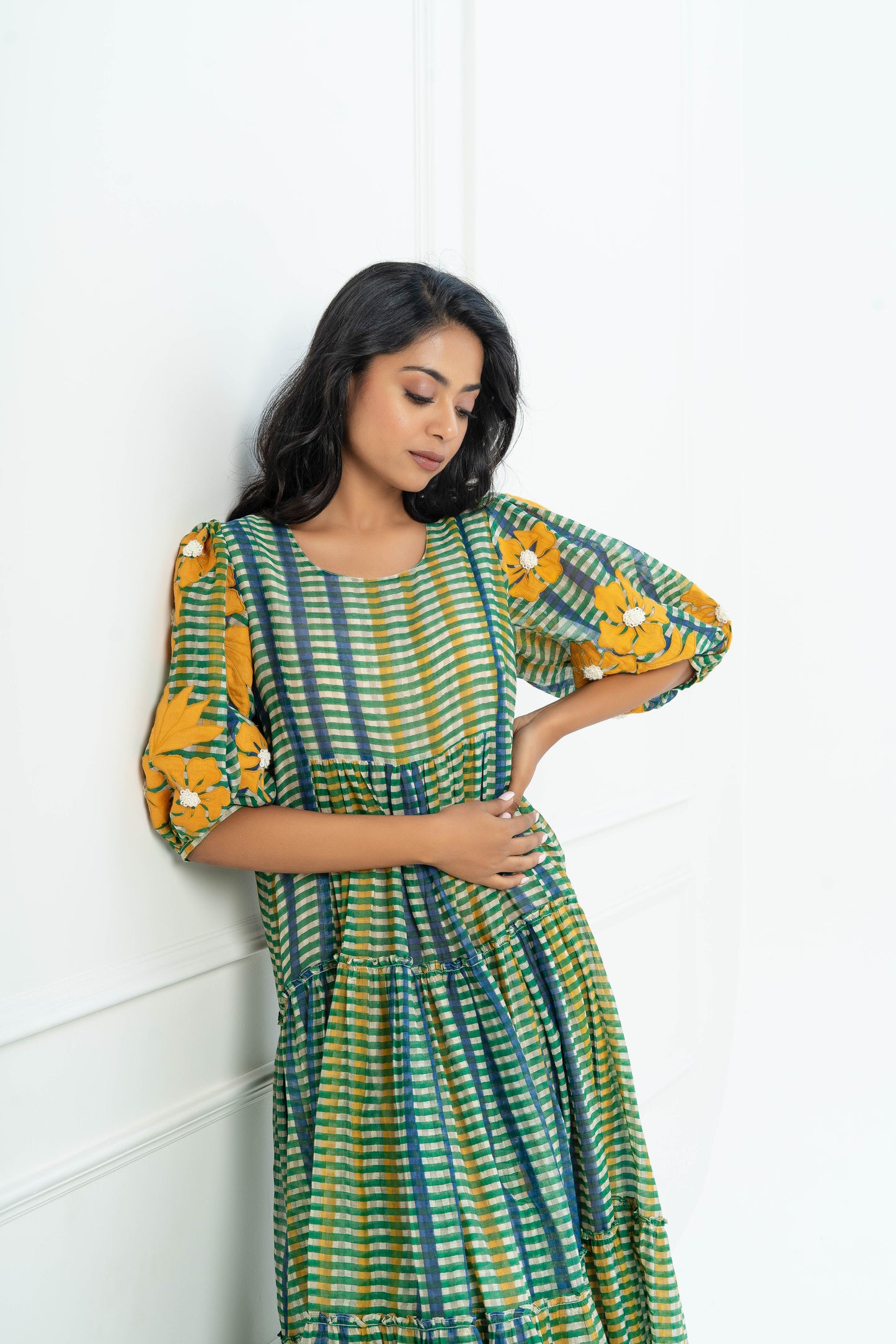 Artichoke Block Printed Dress