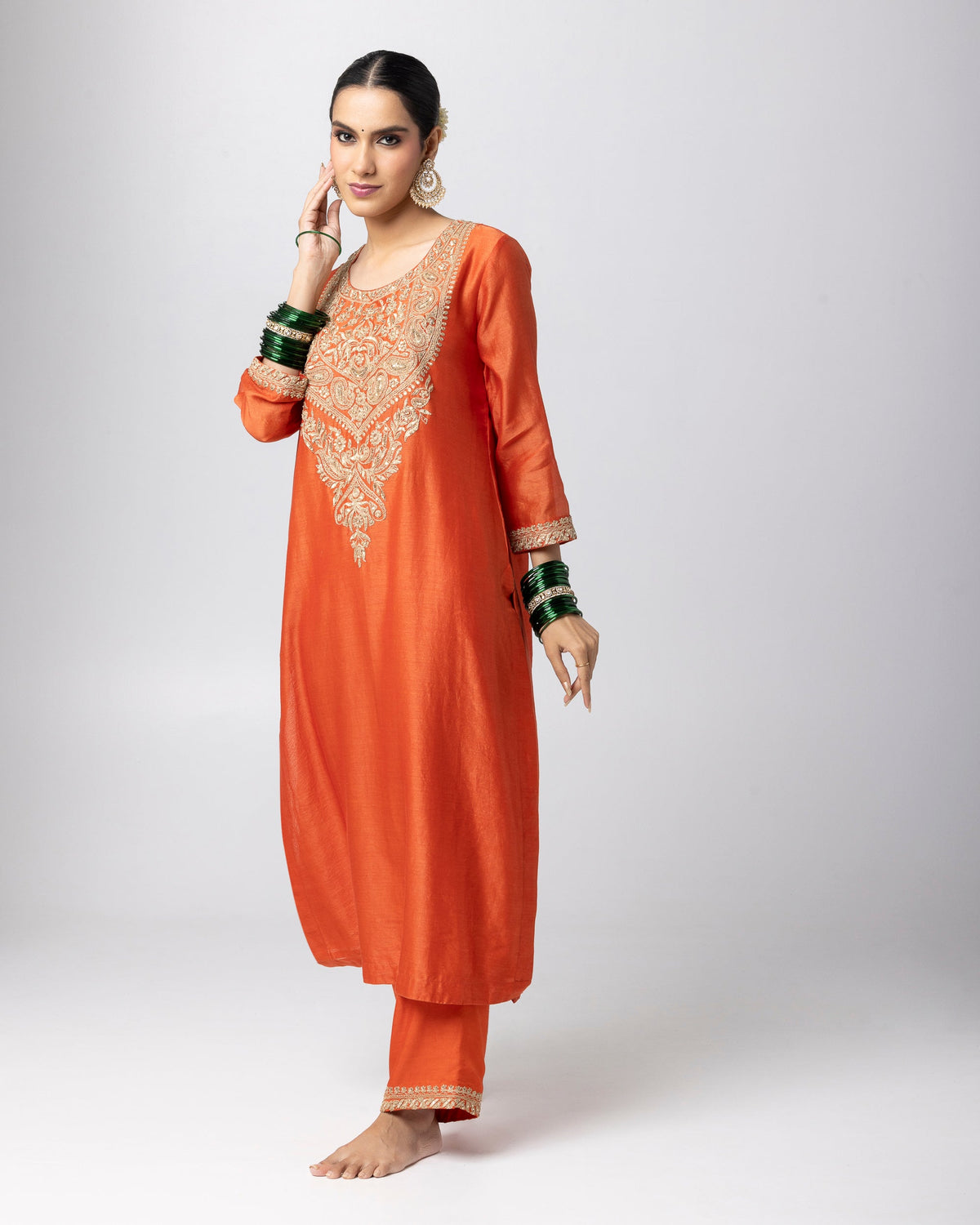 Elijah Embroidered Kurta Set (Ready to Ship) - Set Of 2