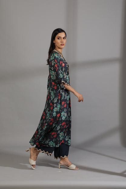 Welcome to the jungle embroidered kaftan set