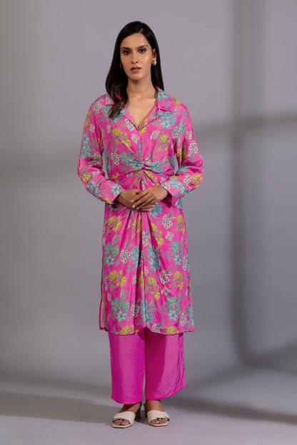 Pink floyd embroidered co-ord set