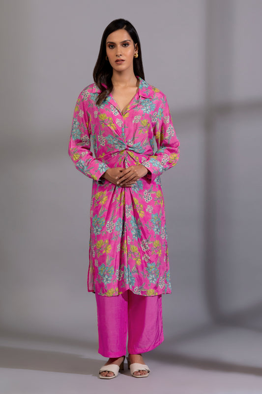 Pink floyd embroidered co-ord set