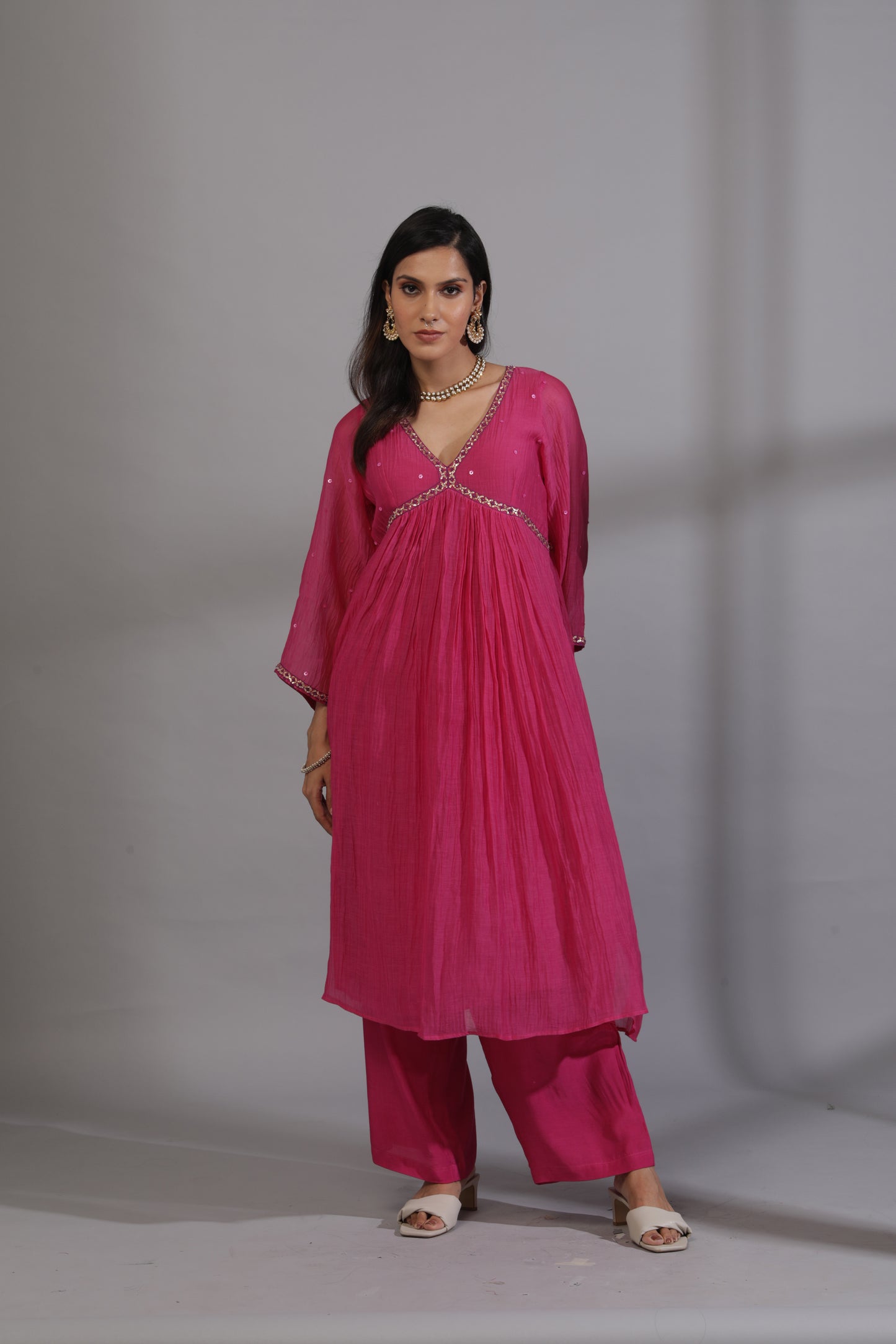 Cherry bomb embroidered kurta set