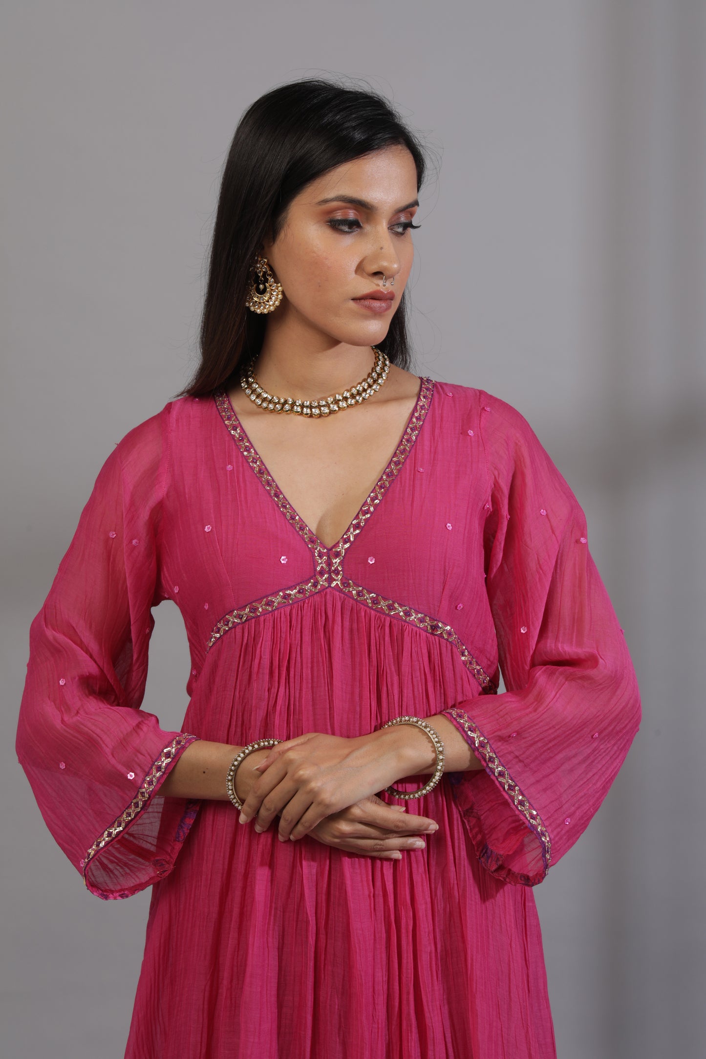 Cherry bomb embroidered kurta set