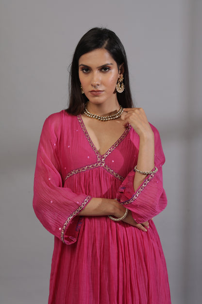 Cherry bomb embroidered kurta set