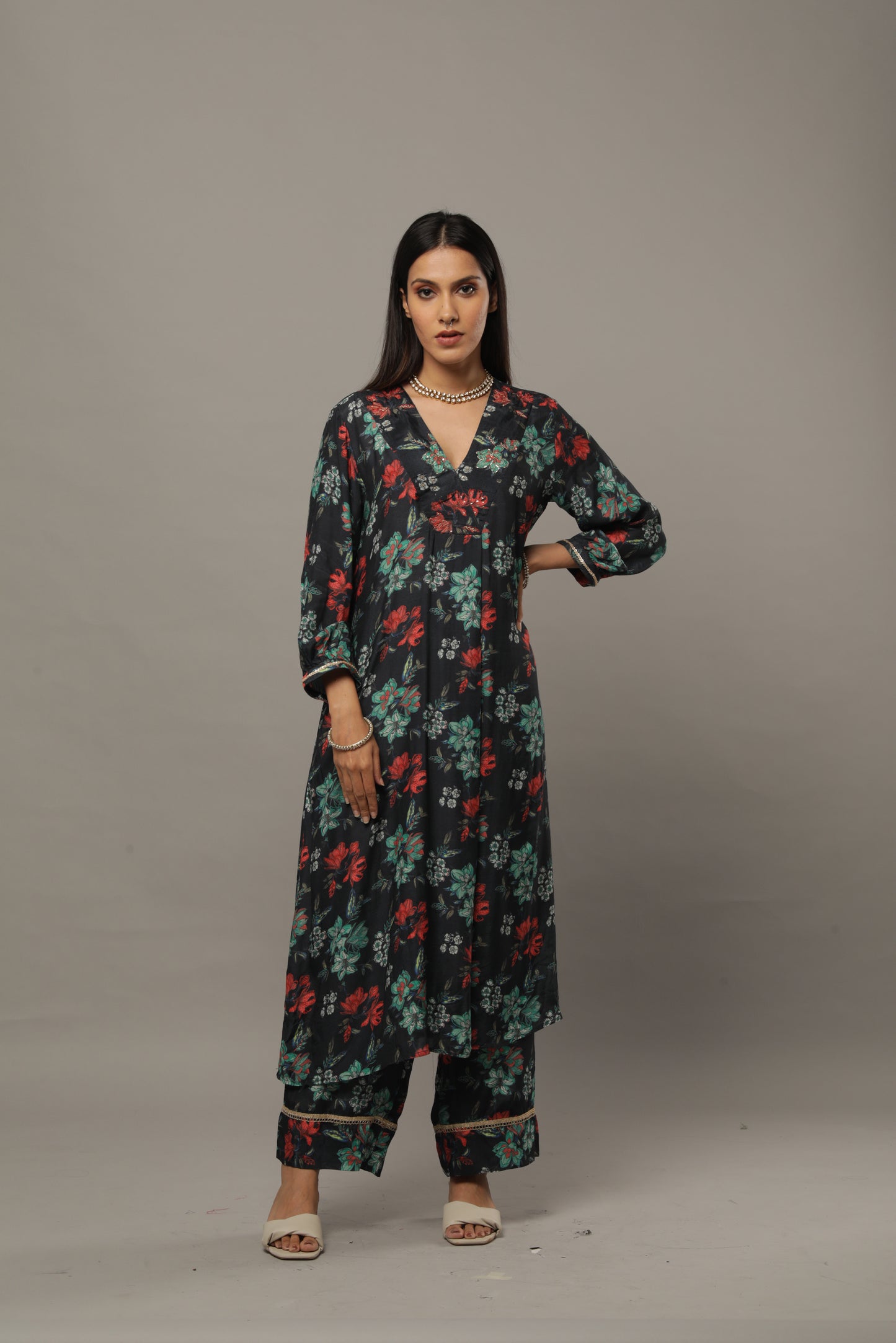 Welcome to the jungle embroidered kurta
