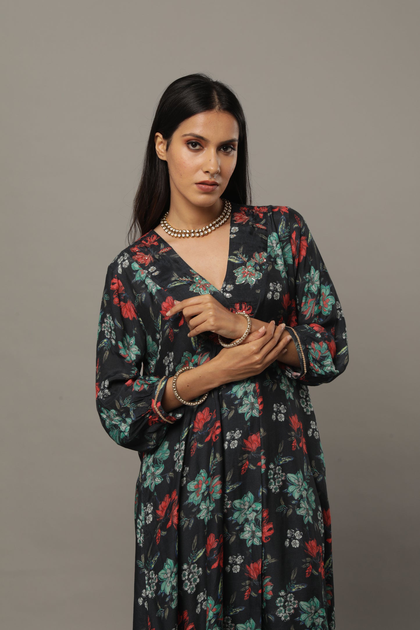 Welcome to the jungle embroidered kurta