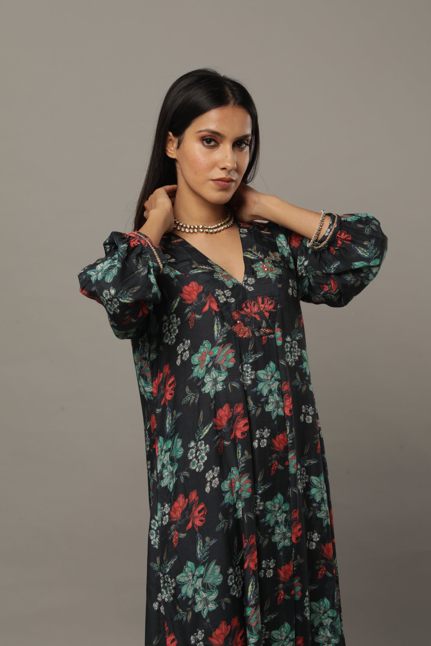 Welcome to the jungle embroidered kurta