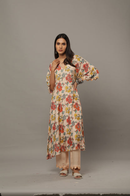 Smoke on the water embroidered kaftan
