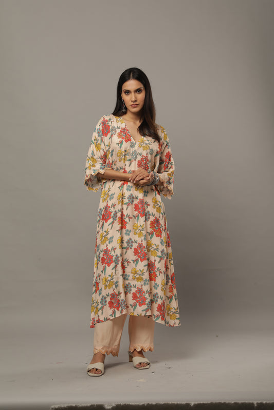 Smoke on the water embroidered kaftan