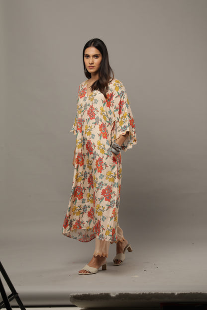 Smoke on the water embroidered kaftan set