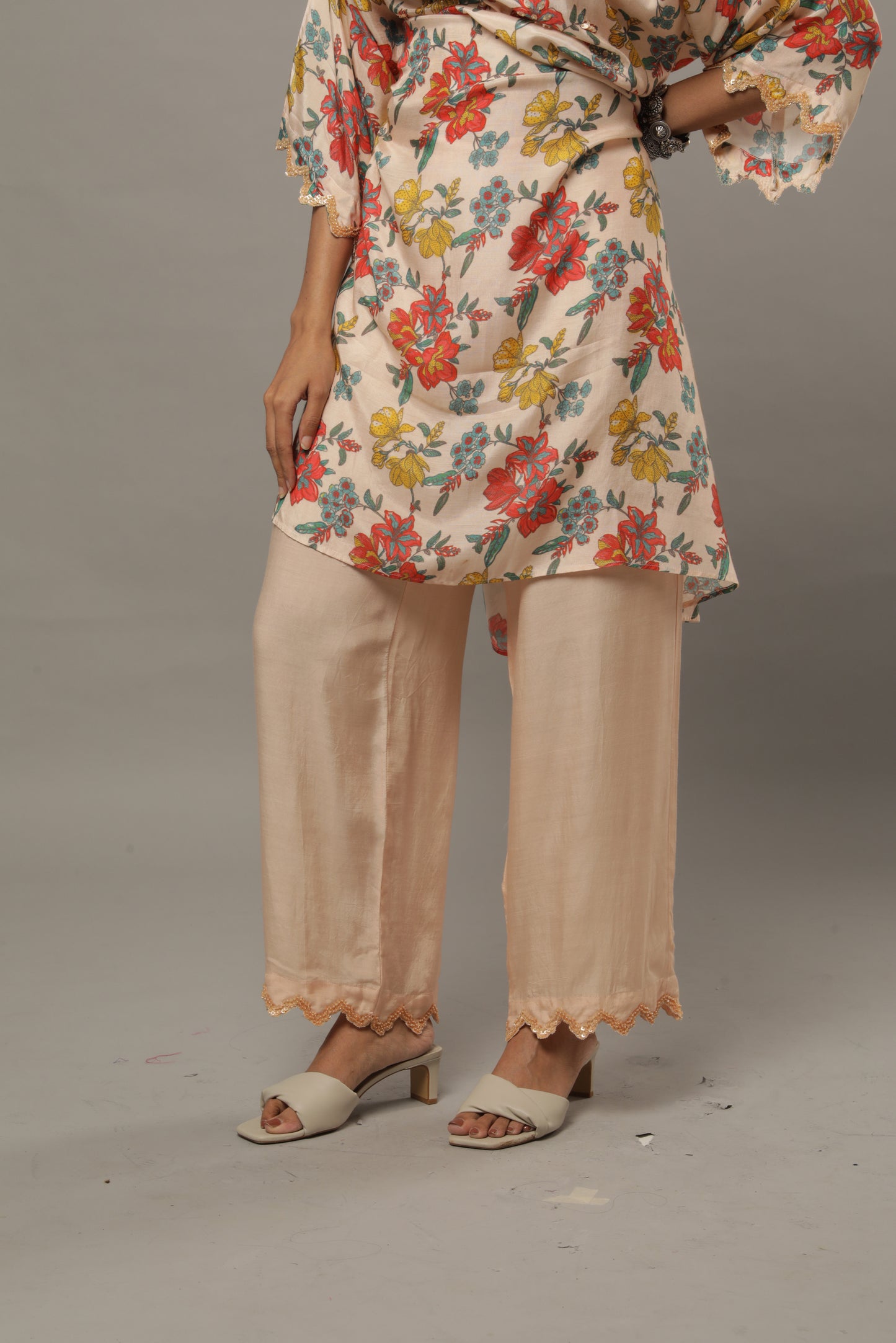 Smoke on the water embroidered kaftan set