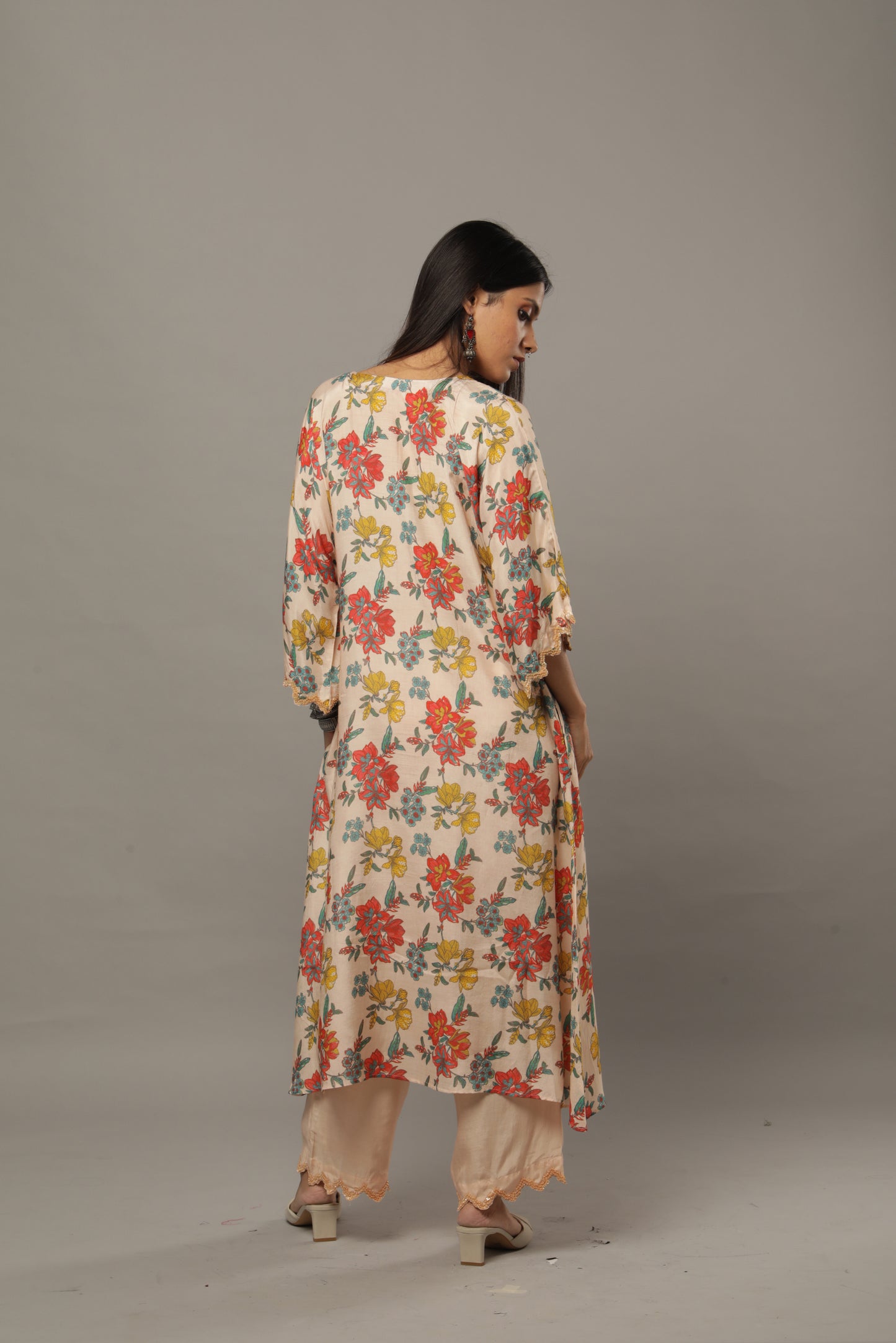 Smoke on the water embroidered kaftan