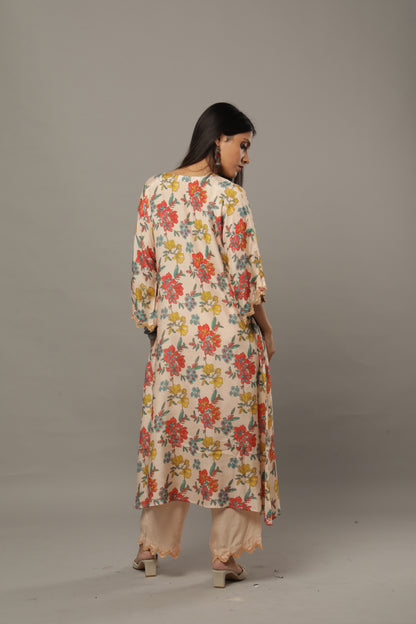 Smoke on the water embroidered kaftan
