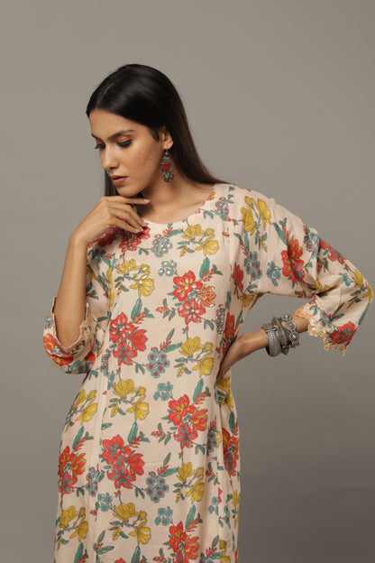 Smoke on the water embroidered kurta