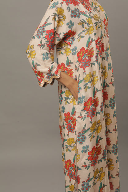 Smoke on the water embroidered kurta