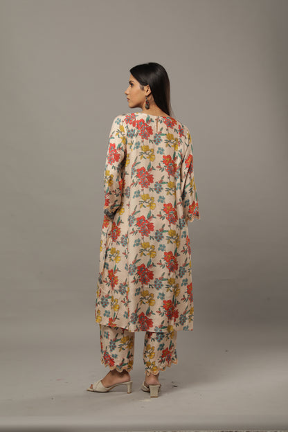 Smoke on the water embroidered kurta set