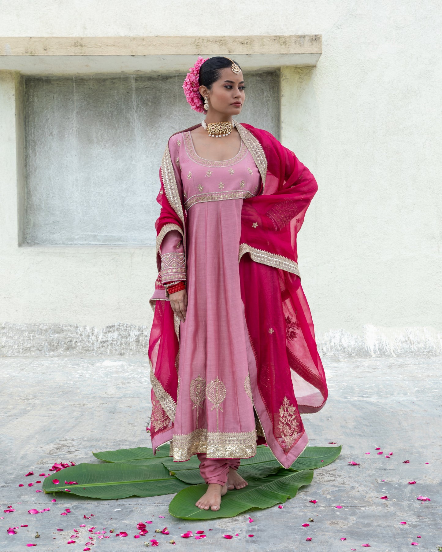Laila Embroidered Anarkali Set