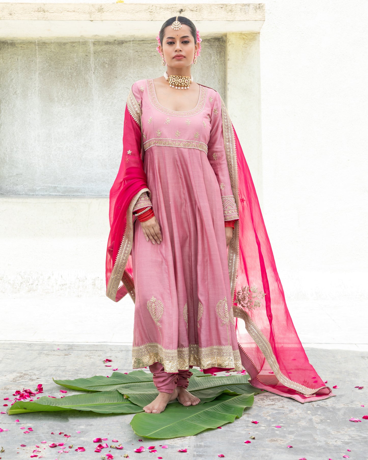 Laila Embroidered Anarkali Set