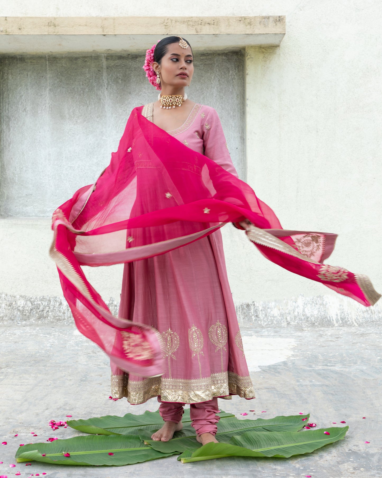 Laila Embroidered Anarkali Set