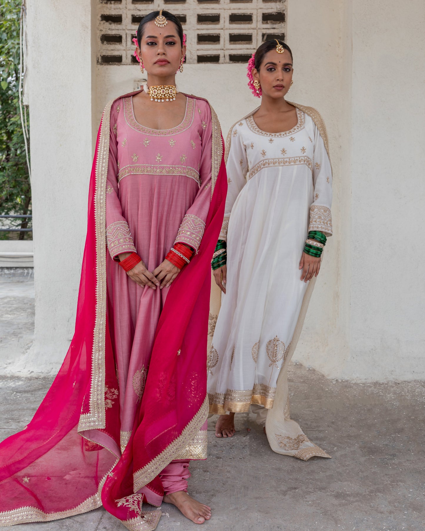 Laila Embroidered Anarkali Set