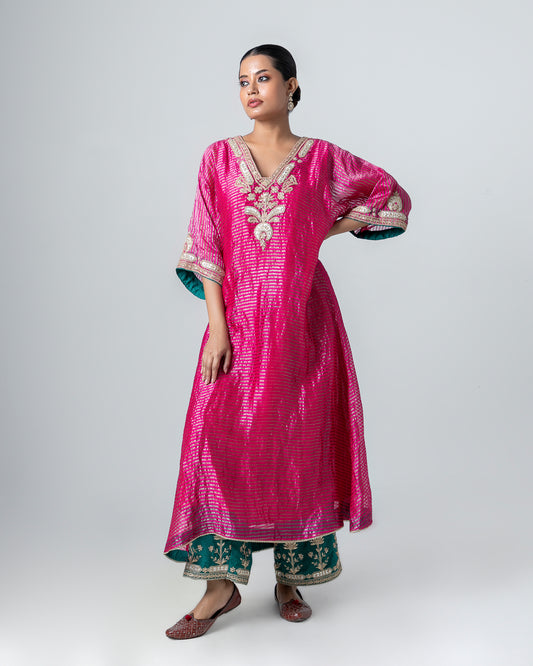 Mirha Embroidered Kaftan Set (Ready to Ship) - Set Of 2