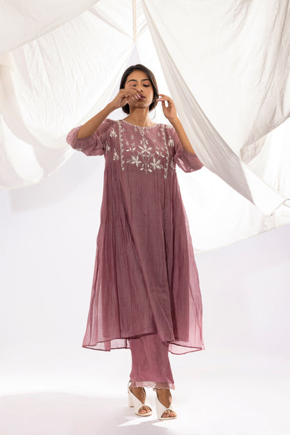 LILAC EMBROIDERED KURTA