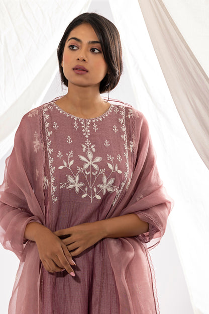 LILAC EMBROIDERED DUPATTA