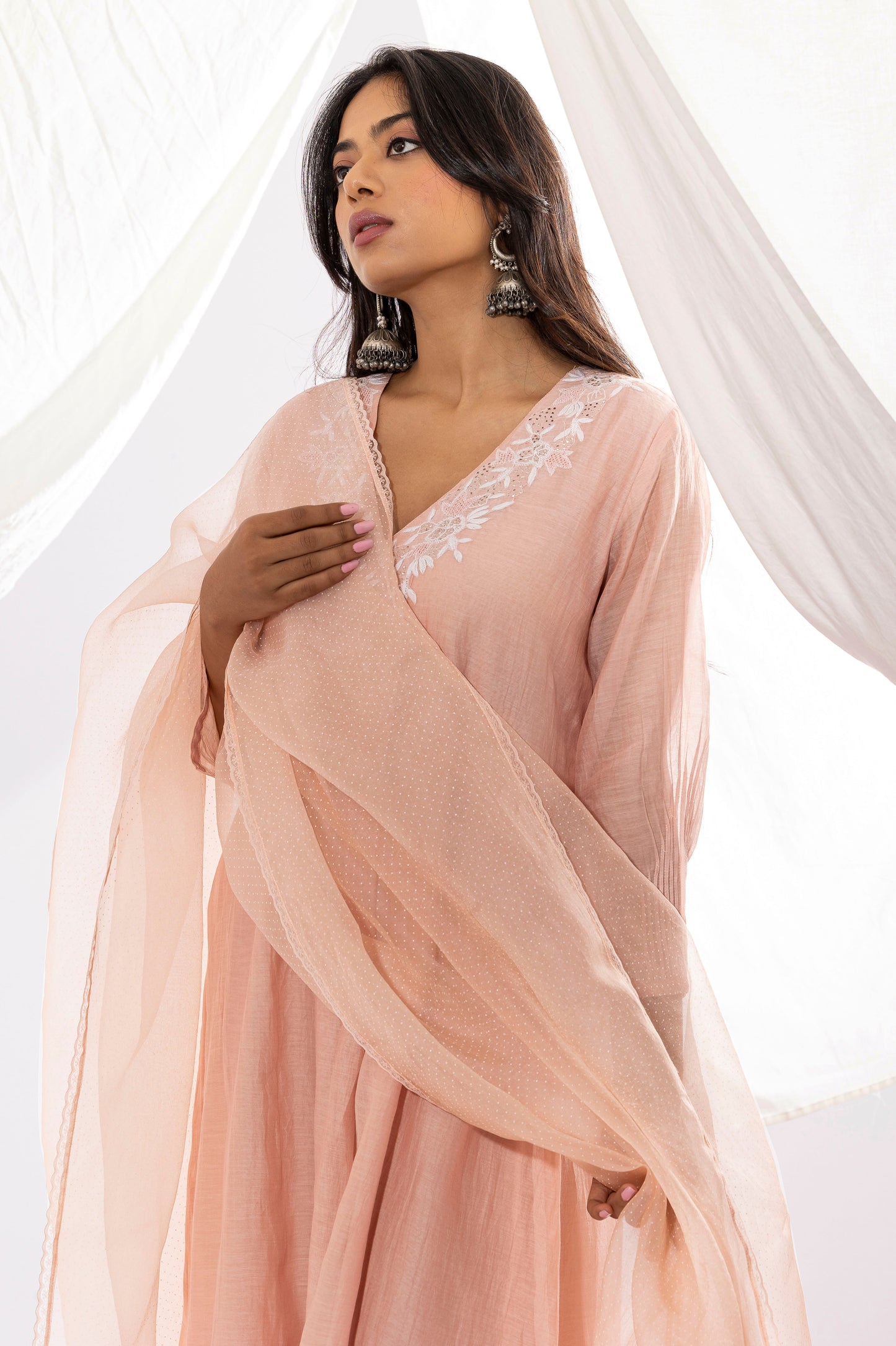 MISTY ROSE PRINTED DUPATTA