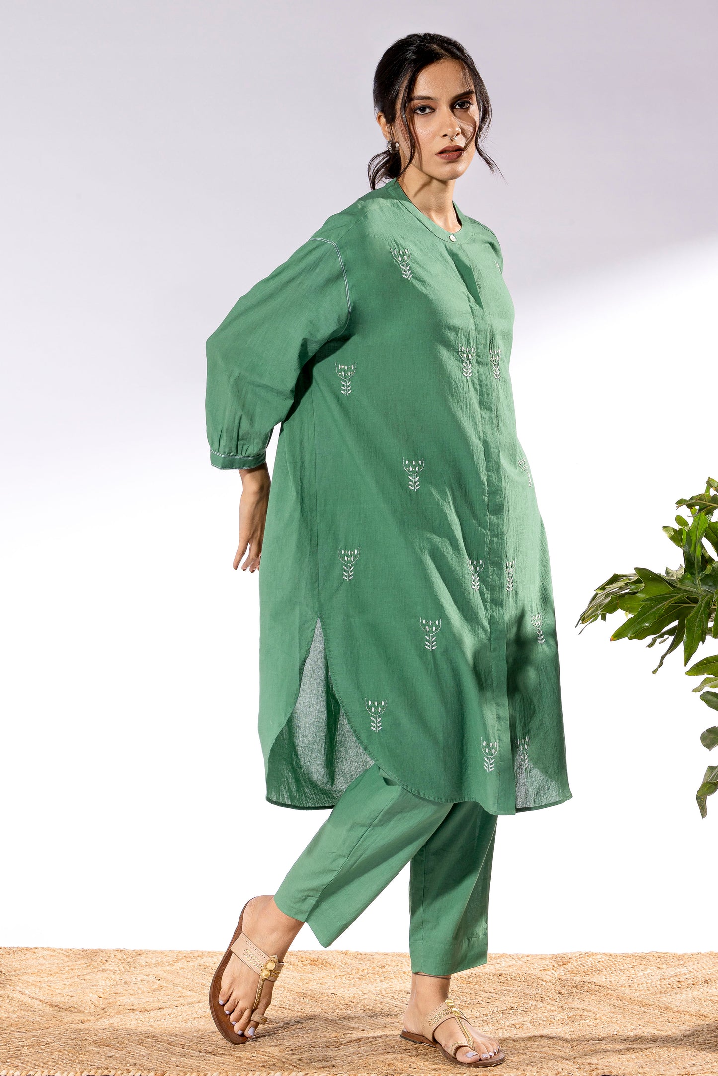 Khus chikankari Tunic