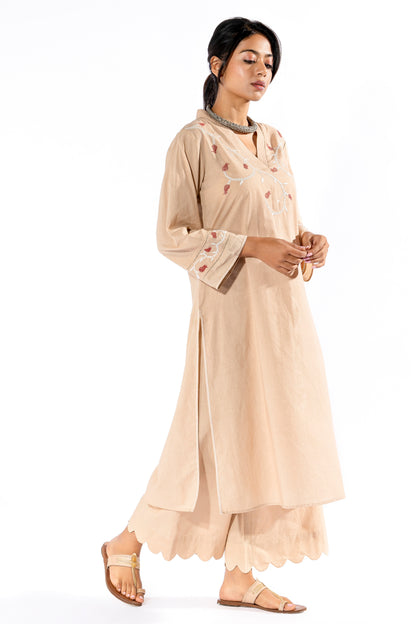 Badami chikankari kurta