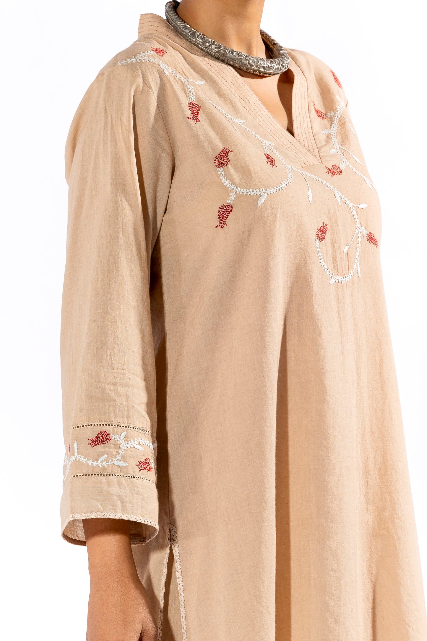 Badami chikankari kurta