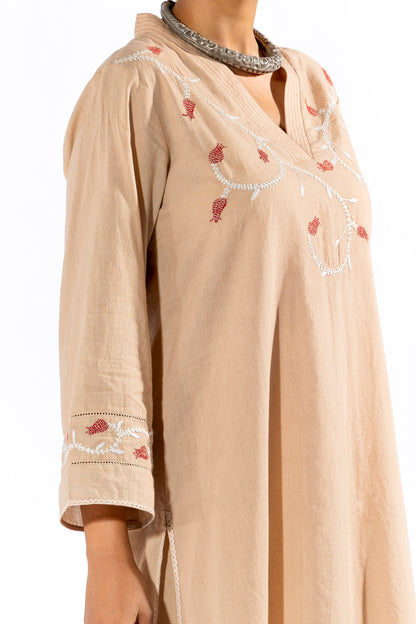 Badami chikankari kurta