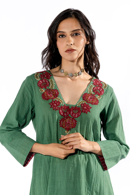 Khus embroidered Kurta