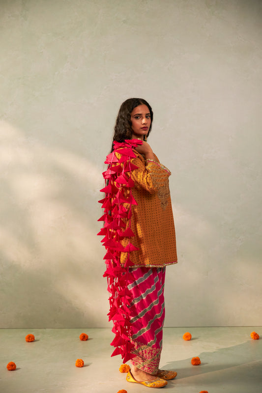 Basanti Bahaar Embroidered Kurta